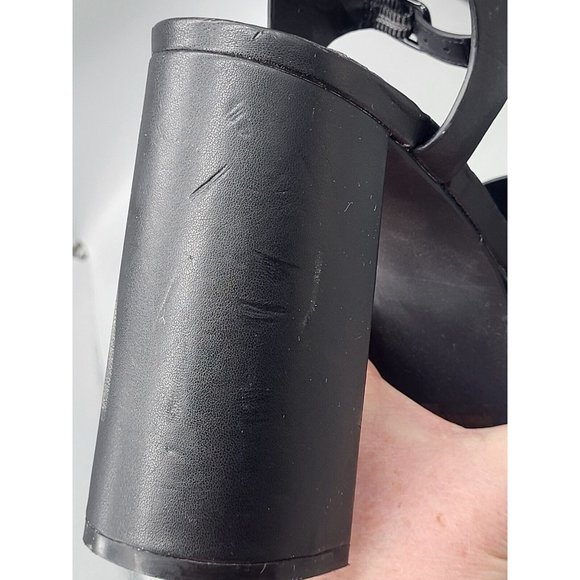 New With Defect BP Black Amaya Fisherman Chunky Platform 5" Block Heel Sz 9 - Picture 7 of 8